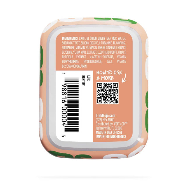 Mojo Peach Watermelon Caffeine Energy Pouches 50 mg