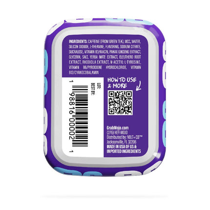 Mojo Blue Raspberry Caffeine Energy Pouches 50 mg
