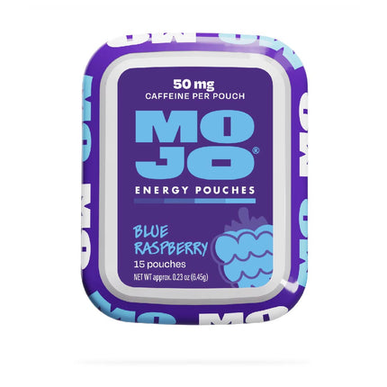 Mojo Blue Raspberry Caffeine Energy Pouches 50 mg