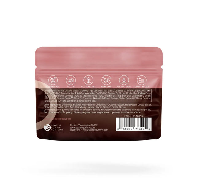 Dark Chocolate Strawberry Mocca Shot - Seattle Gummy Company